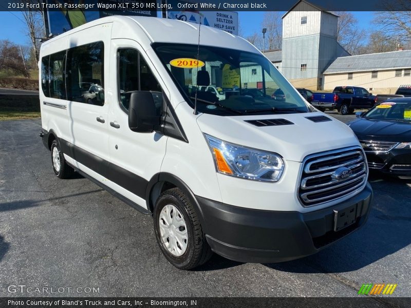 Oxford White / Charcoal black 2019 Ford Transit Passenger Wagon XLT 350 MR Long