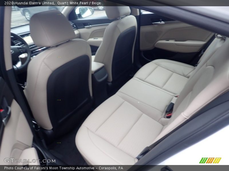 Quartz White Pearl / Beige 2020 Hyundai Elantra Limited