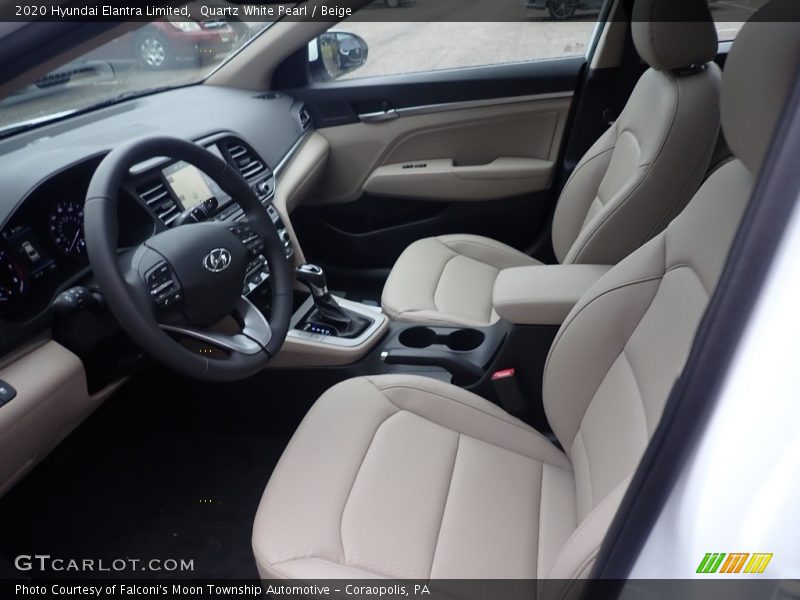 Quartz White Pearl / Beige 2020 Hyundai Elantra Limited