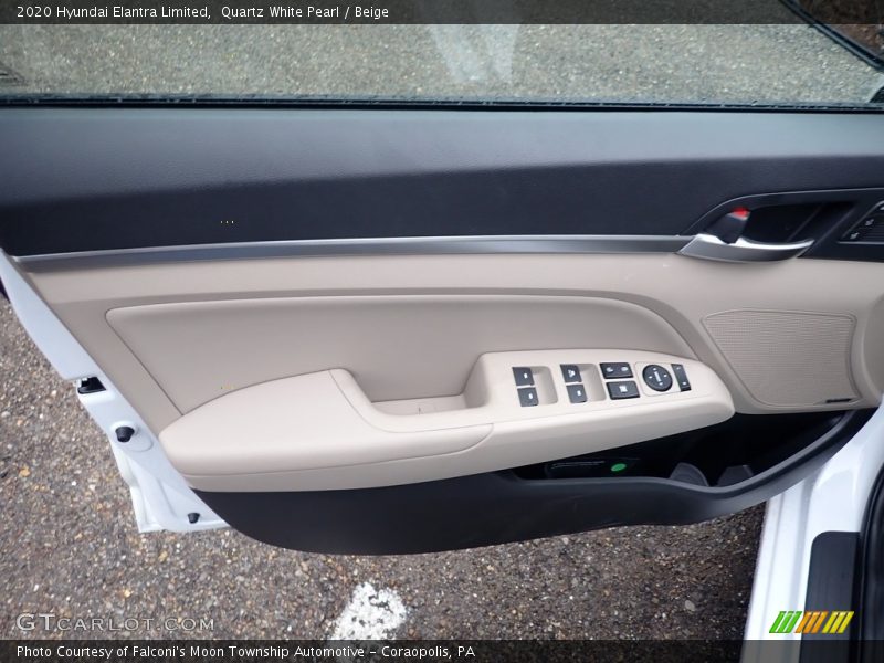 Quartz White Pearl / Beige 2020 Hyundai Elantra Limited