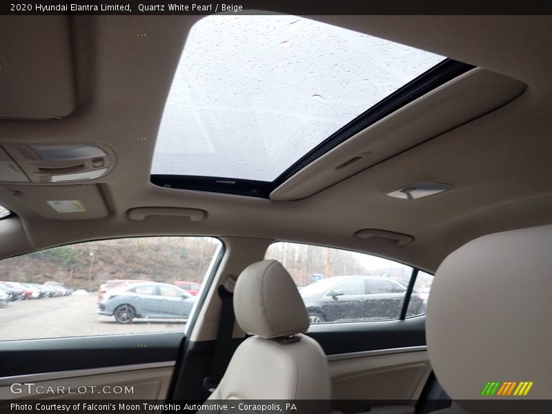 Quartz White Pearl / Beige 2020 Hyundai Elantra Limited