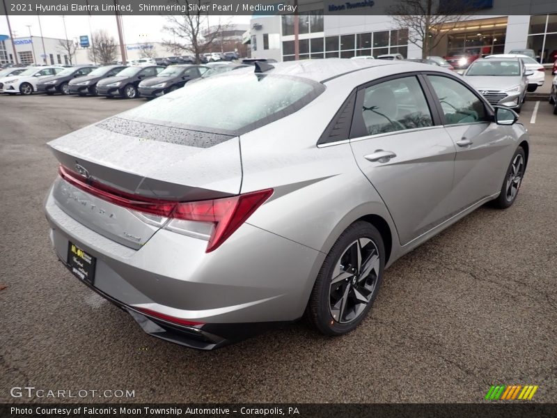 Shimmering Silver Pearl / Medium Gray 2021 Hyundai Elantra Limited