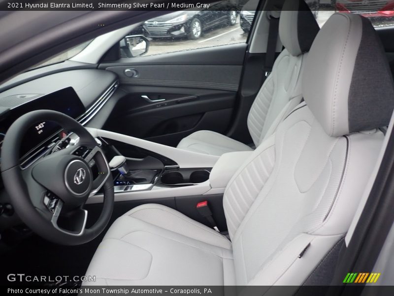 Shimmering Silver Pearl / Medium Gray 2021 Hyundai Elantra Limited
