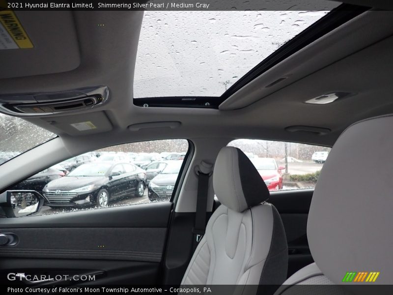Shimmering Silver Pearl / Medium Gray 2021 Hyundai Elantra Limited