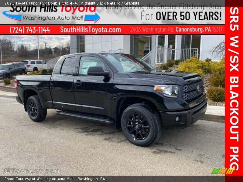 Midnight Black Metallic / Graphite 2021 Toyota Tundra SR Double Cab 4x4