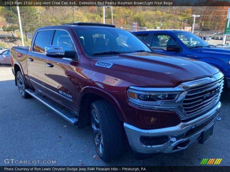 Delmonico Red Pearl / Mountain Brown/Light Frost Beige 2019 Ram 1500 Long Horn Crew Cab 4x4