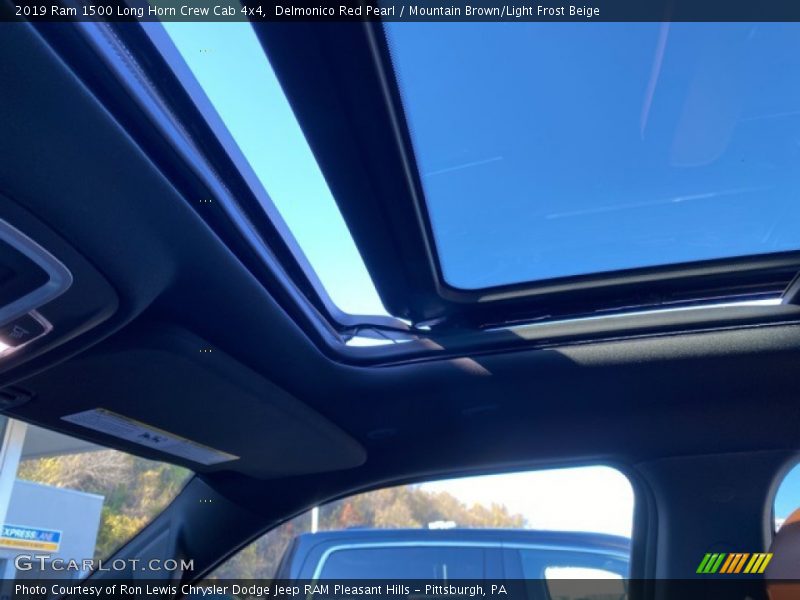 Delmonico Red Pearl / Mountain Brown/Light Frost Beige 2019 Ram 1500 Long Horn Crew Cab 4x4