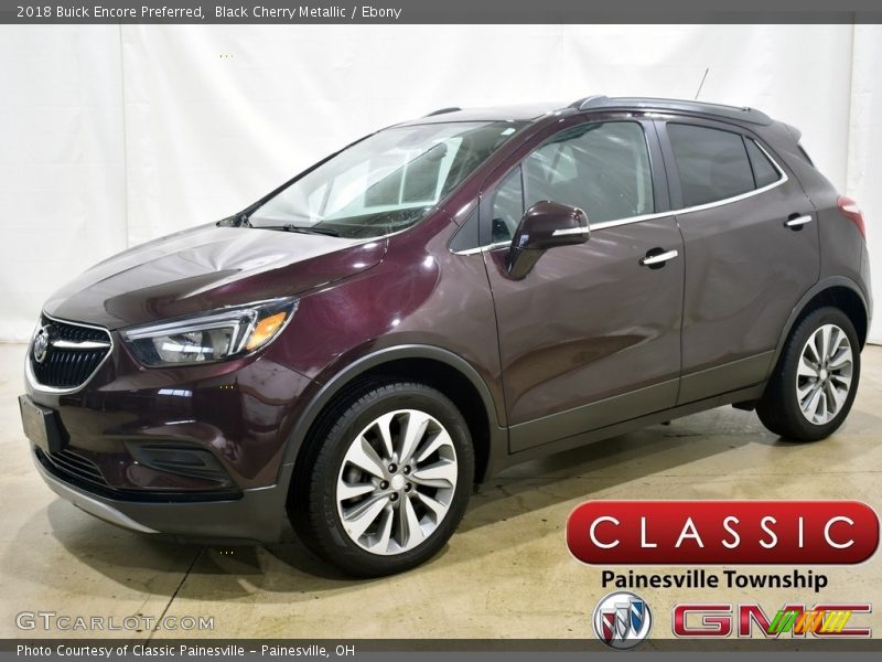 Black Cherry Metallic / Ebony 2018 Buick Encore Preferred