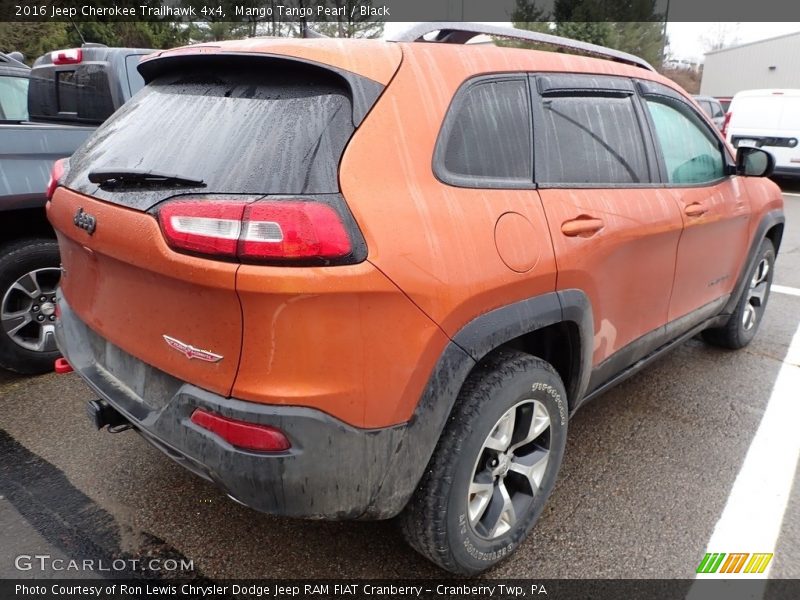 Mango Tango Pearl / Black 2016 Jeep Cherokee Trailhawk 4x4