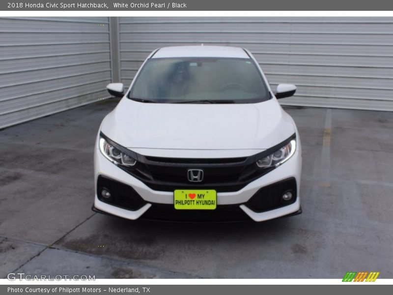 White Orchid Pearl / Black 2018 Honda Civic Sport Hatchback