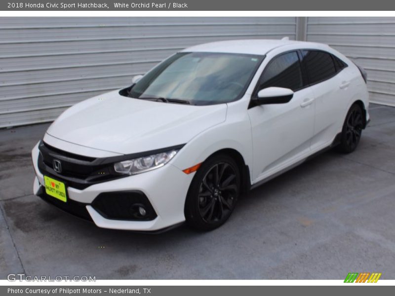 White Orchid Pearl / Black 2018 Honda Civic Sport Hatchback