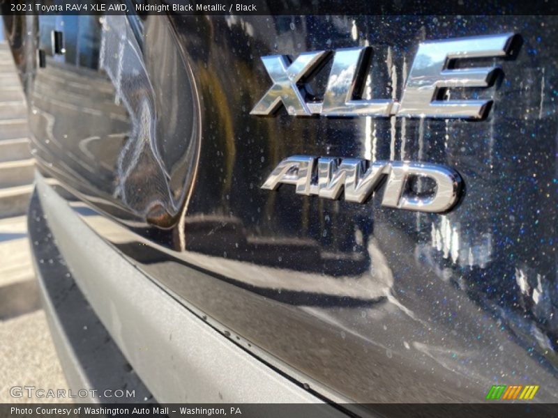 Midnight Black Metallic / Black 2021 Toyota RAV4 XLE AWD