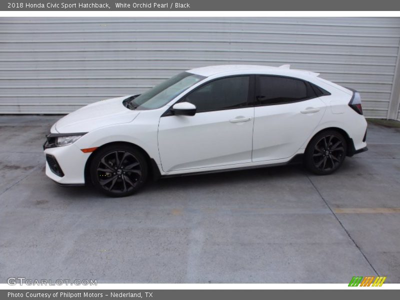 White Orchid Pearl / Black 2018 Honda Civic Sport Hatchback
