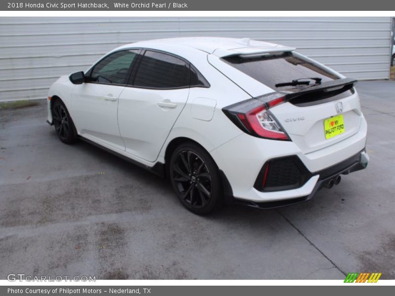 White Orchid Pearl / Black 2018 Honda Civic Sport Hatchback