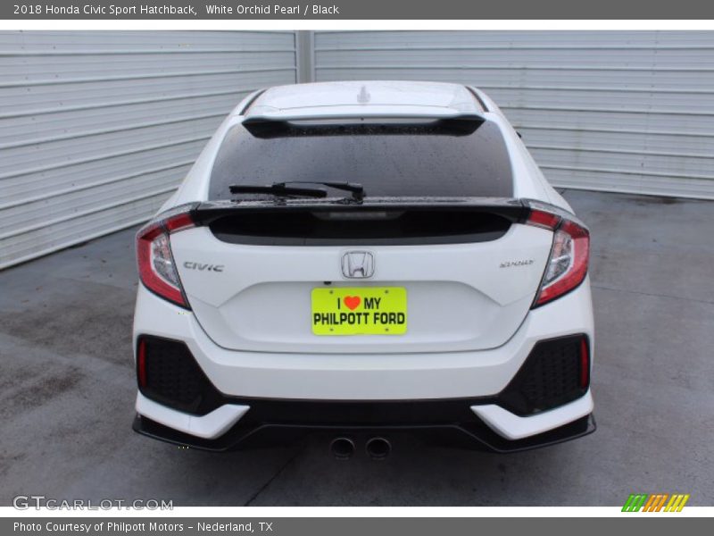 White Orchid Pearl / Black 2018 Honda Civic Sport Hatchback