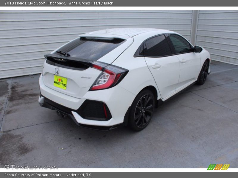 White Orchid Pearl / Black 2018 Honda Civic Sport Hatchback