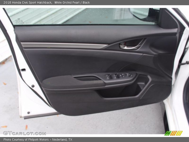 White Orchid Pearl / Black 2018 Honda Civic Sport Hatchback