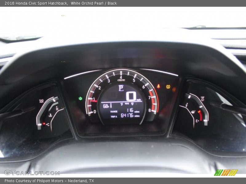 White Orchid Pearl / Black 2018 Honda Civic Sport Hatchback