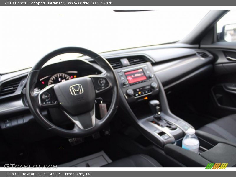 White Orchid Pearl / Black 2018 Honda Civic Sport Hatchback