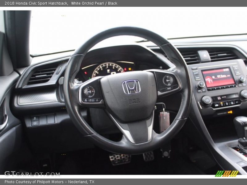 White Orchid Pearl / Black 2018 Honda Civic Sport Hatchback