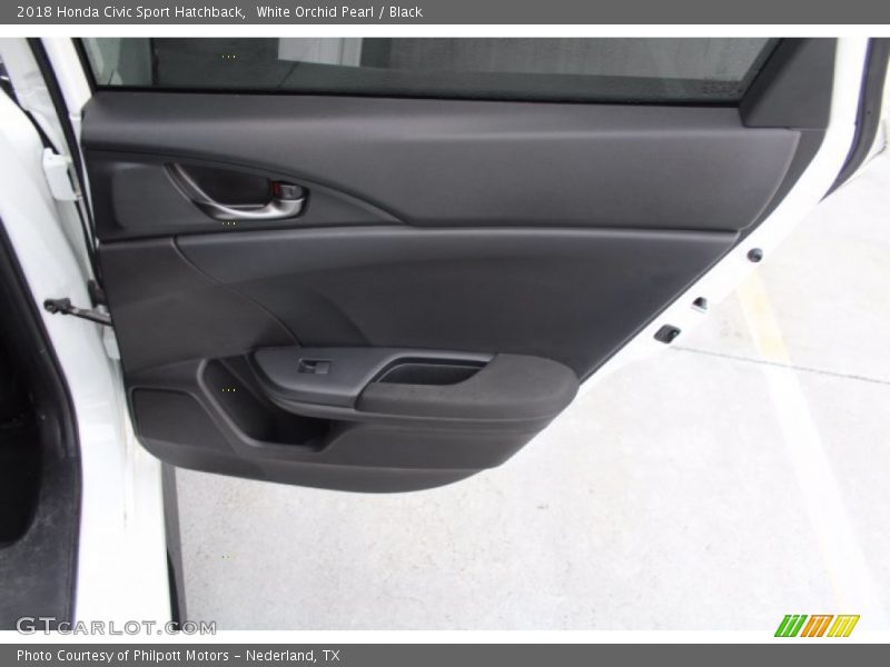 White Orchid Pearl / Black 2018 Honda Civic Sport Hatchback