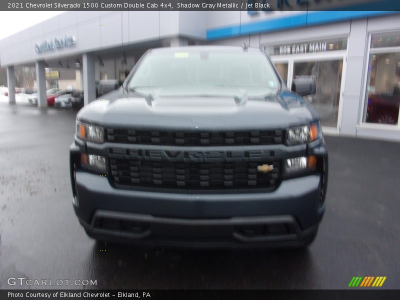Shadow Gray Metallic / Jet Black 2021 Chevrolet Silverado 1500 Custom Double Cab 4x4