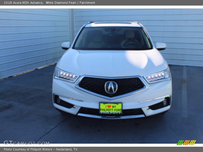 White Diamond Pearl / Parchment 2018 Acura MDX Advance