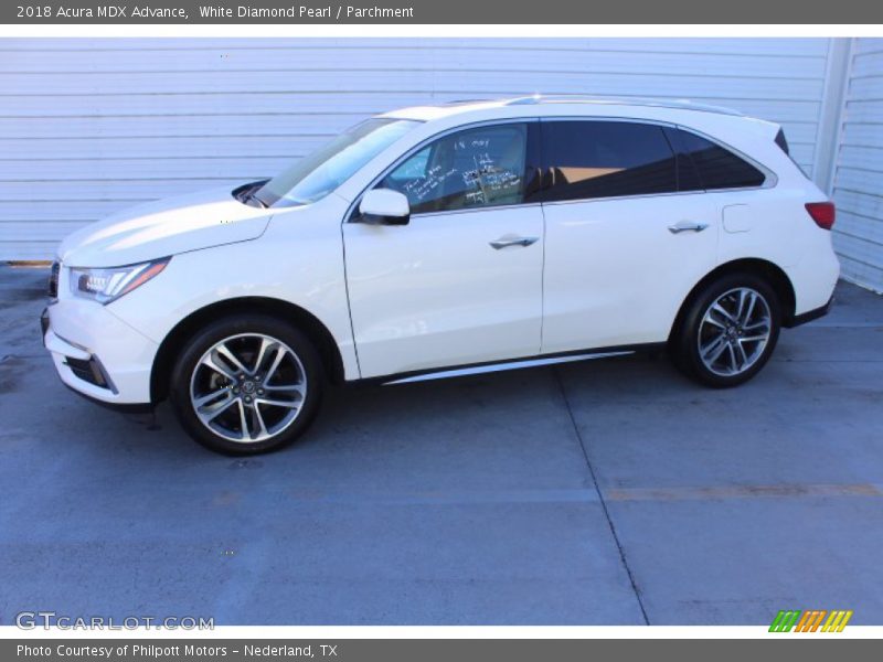 White Diamond Pearl / Parchment 2018 Acura MDX Advance