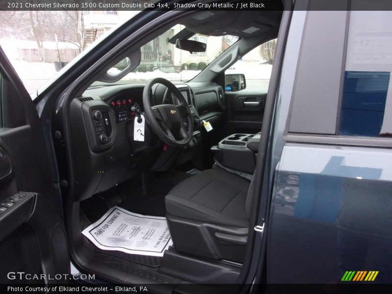 Shadow Gray Metallic / Jet Black 2021 Chevrolet Silverado 1500 Custom Double Cab 4x4