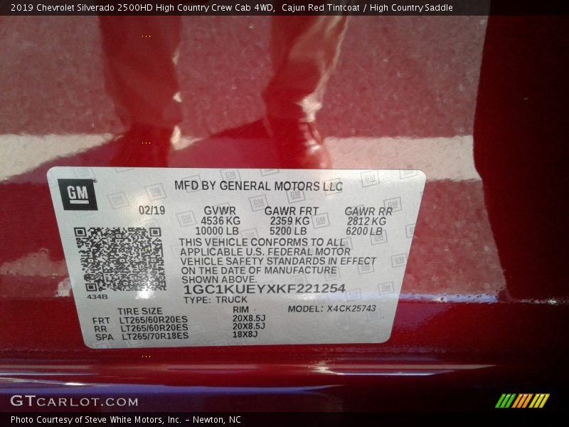 Cajun Red Tintcoat / High Country Saddle 2019 Chevrolet Silverado 2500HD High Country Crew Cab 4WD