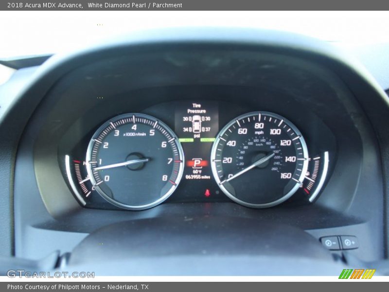 White Diamond Pearl / Parchment 2018 Acura MDX Advance