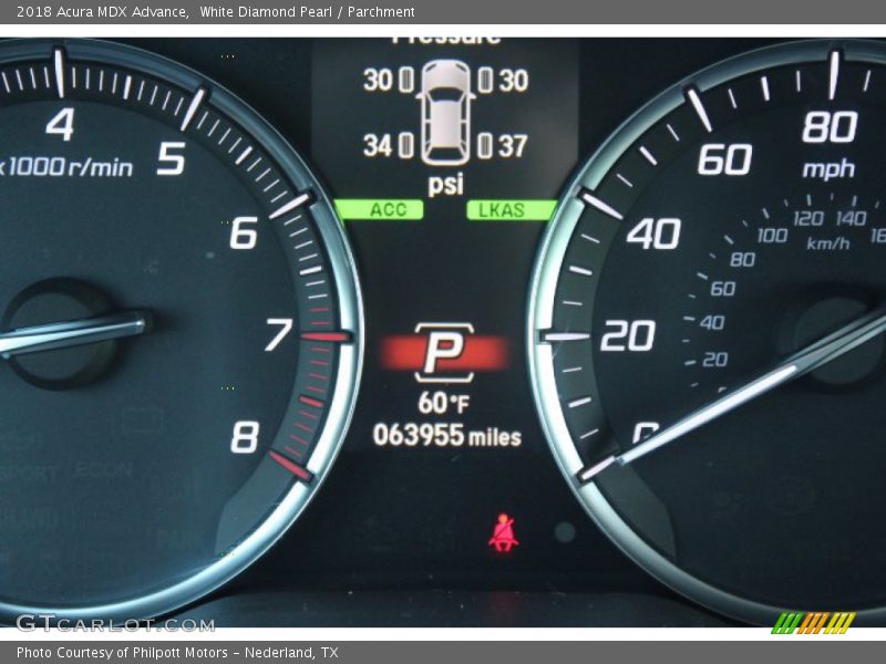 White Diamond Pearl / Parchment 2018 Acura MDX Advance