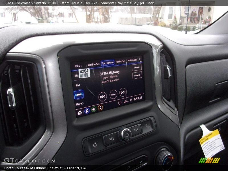 Shadow Gray Metallic / Jet Black 2021 Chevrolet Silverado 1500 Custom Double Cab 4x4