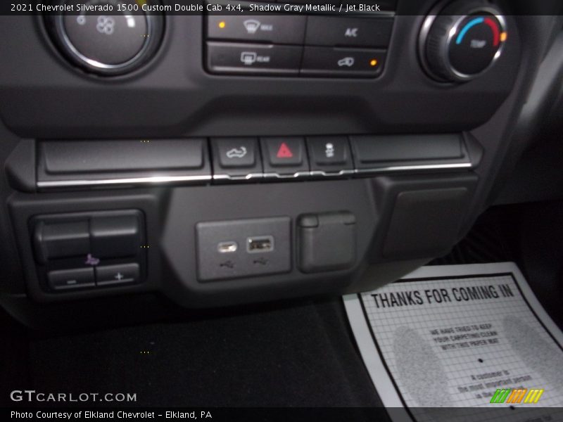 Shadow Gray Metallic / Jet Black 2021 Chevrolet Silverado 1500 Custom Double Cab 4x4