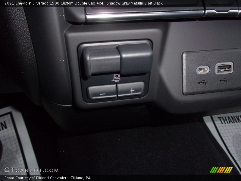 Shadow Gray Metallic / Jet Black 2021 Chevrolet Silverado 1500 Custom Double Cab 4x4