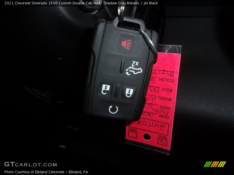 Shadow Gray Metallic / Jet Black 2021 Chevrolet Silverado 1500 Custom Double Cab 4x4
