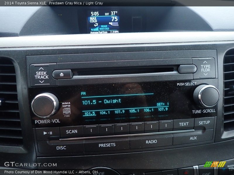 Predawn Gray Mica / Light Gray 2014 Toyota Sienna XLE