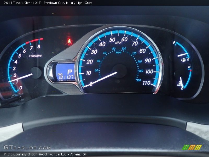 Predawn Gray Mica / Light Gray 2014 Toyota Sienna XLE