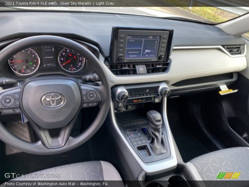 Silver Sky Metallic / Light Gray 2021 Toyota RAV4 XLE AWD