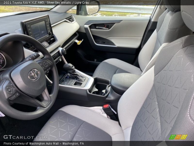 Silver Sky Metallic / Light Gray 2021 Toyota RAV4 XLE AWD