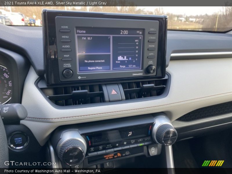 Silver Sky Metallic / Light Gray 2021 Toyota RAV4 XLE AWD