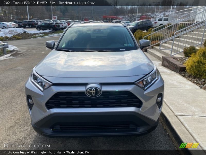 Silver Sky Metallic / Light Gray 2021 Toyota RAV4 XLE AWD