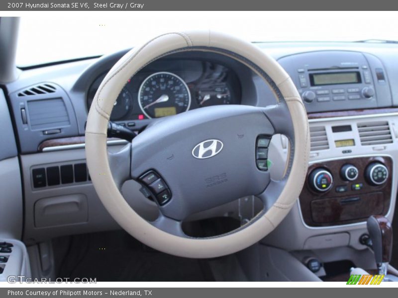 Steel Gray / Gray 2007 Hyundai Sonata SE V6