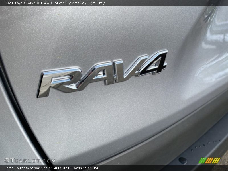 Silver Sky Metallic / Light Gray 2021 Toyota RAV4 XLE AWD