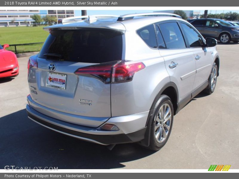 Silver Sky Metallic / Ash 2018 Toyota RAV4 Limited AWD Hybrid