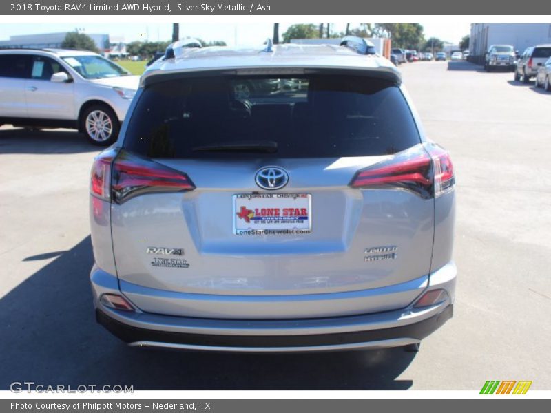 Silver Sky Metallic / Ash 2018 Toyota RAV4 Limited AWD Hybrid