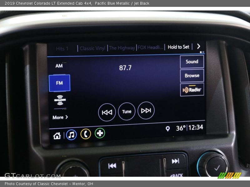 Pacific Blue Metallic / Jet Black 2019 Chevrolet Colorado LT Extended Cab 4x4