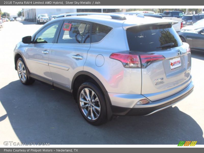 Silver Sky Metallic / Ash 2018 Toyota RAV4 Limited AWD Hybrid