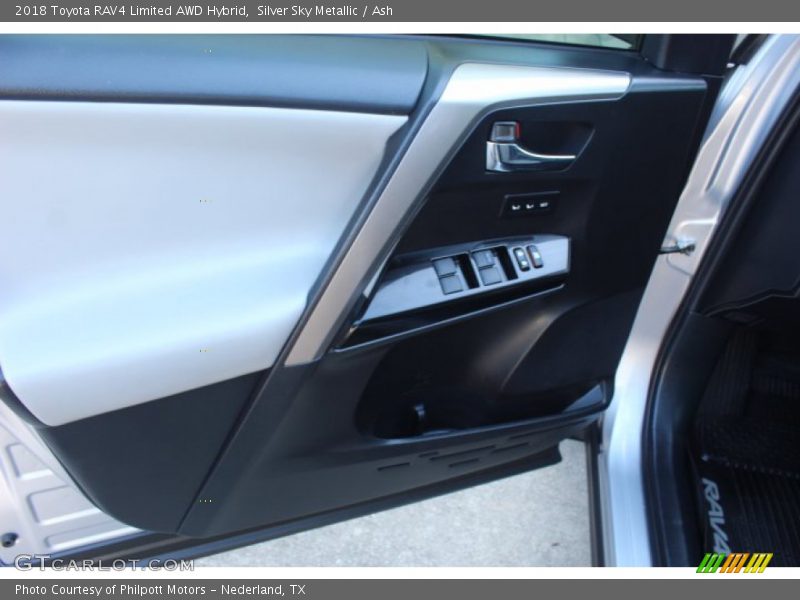 Silver Sky Metallic / Ash 2018 Toyota RAV4 Limited AWD Hybrid