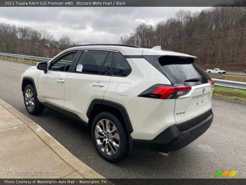 Blizzard White Pearl / Black 2021 Toyota RAV4 XLE Premium AWD